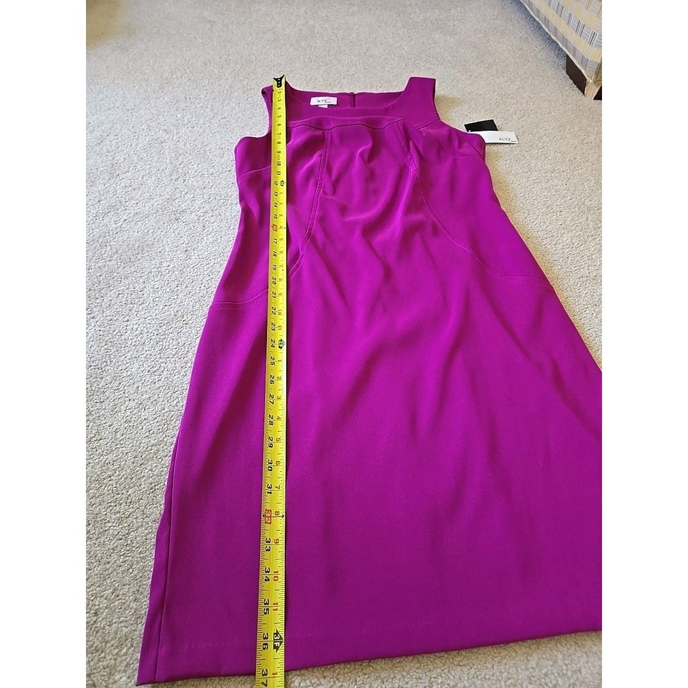 Alyx Women's Fuchsia Berry Sleeveless Sheath Dress Size 8 Polyester NWT - Picture 7 of 10